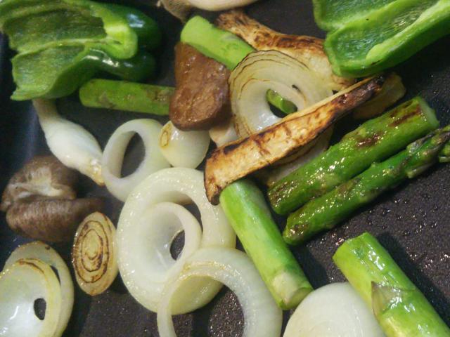 鉄板焼きの野菜たち